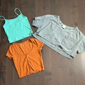 Aerie/Am Eagle/Aero bundle  3 cute tops size XS